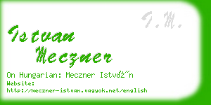 istvan meczner business card